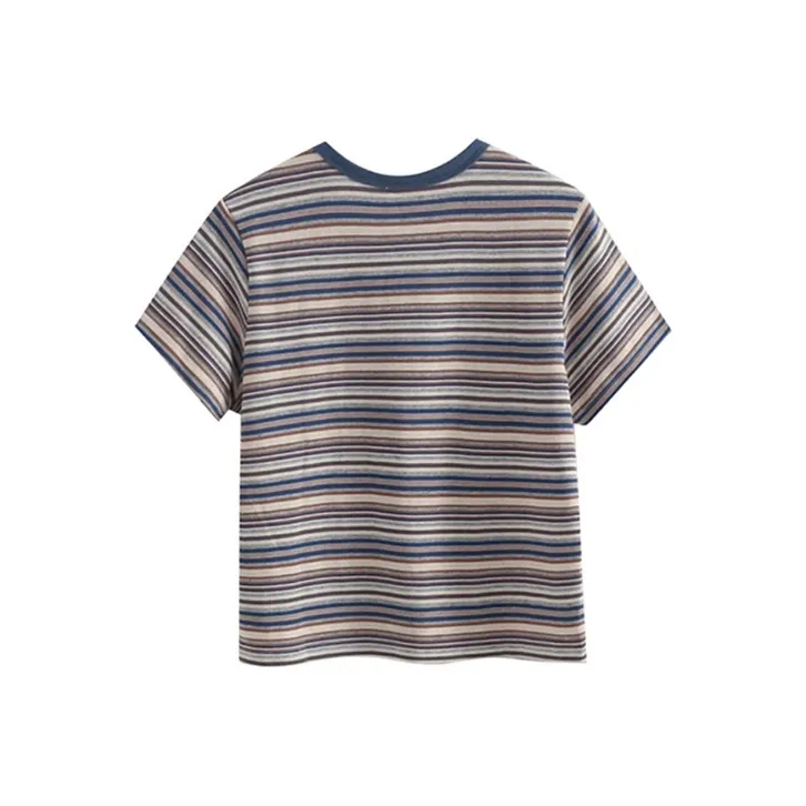 Aghr Set in Sleeve T Shirt Women's Navy Blue-1