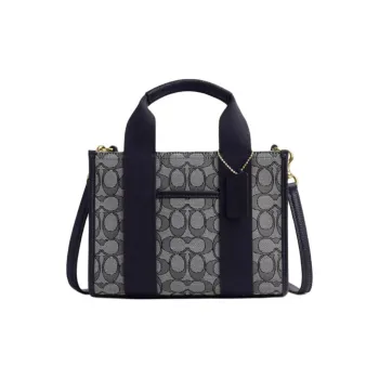 COACH Smith Litchi Grain Leather Tote Bag, Shopping Bag, Crossbody Bag, One Shoulder Handbag Medium Size Women's Black