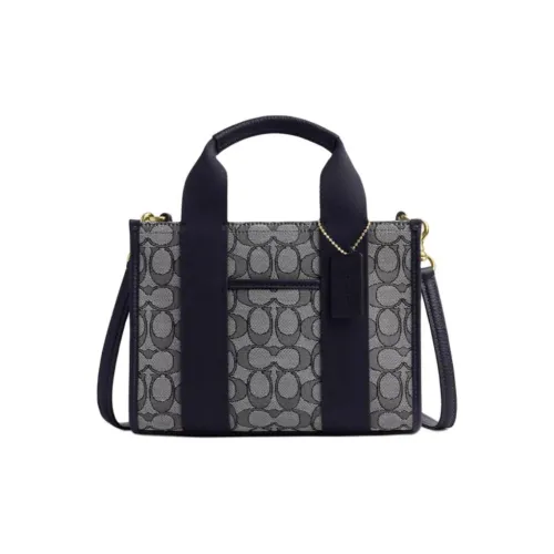 COACH Smith Litchi Grain Leather Tote Bag, Shopping Bag, Crossbody Bag, One Shoulder Handbag Medium Size Women's Black