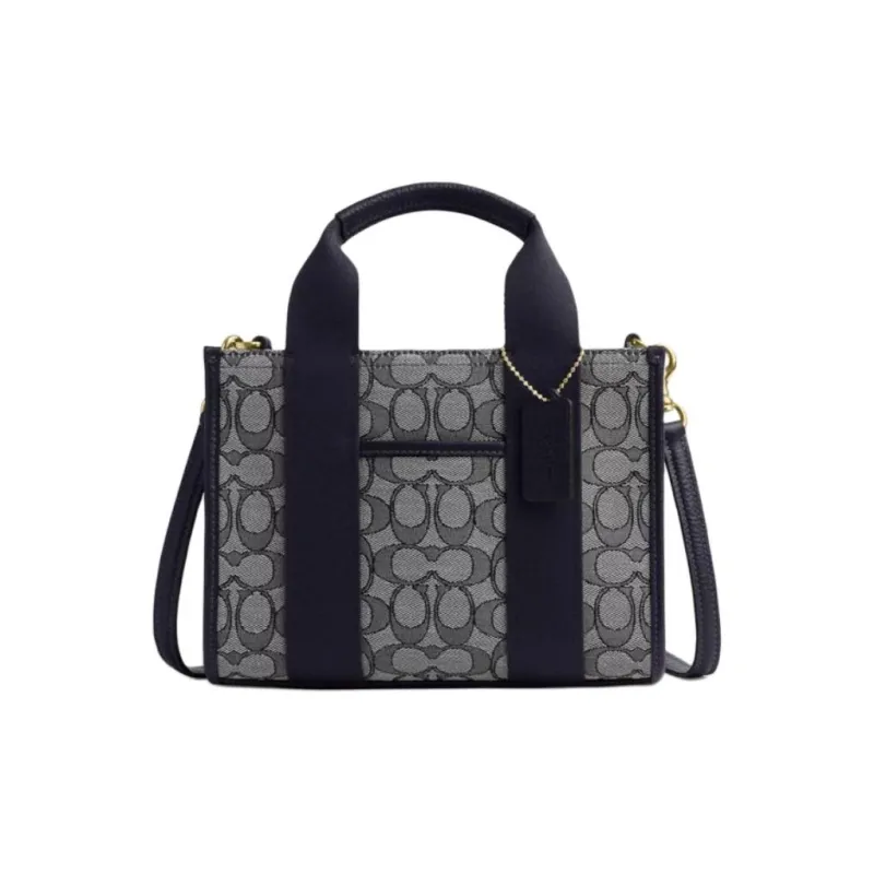 COACH Smith Litchi Grain Leather Tote Bag, Shopping Bag, Crossbody Bag, One Shoulder Handbag Medium Size Women's Black-0