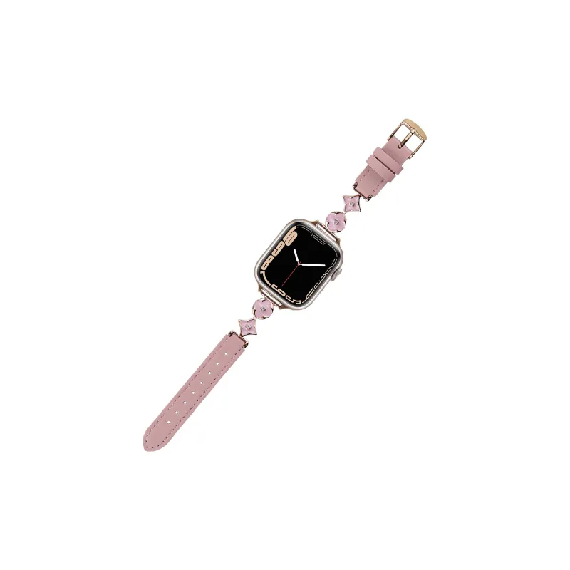 Mr. Strap Watch Bands Apple Compatibility 145~200mm Artificial Leather Material-4