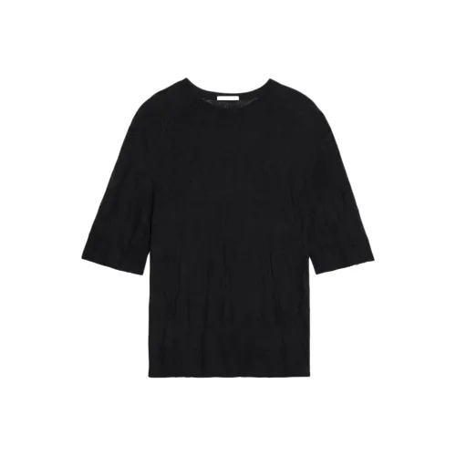 Helmut Lang Crushed Logo Intarsia Knitted T Shirt