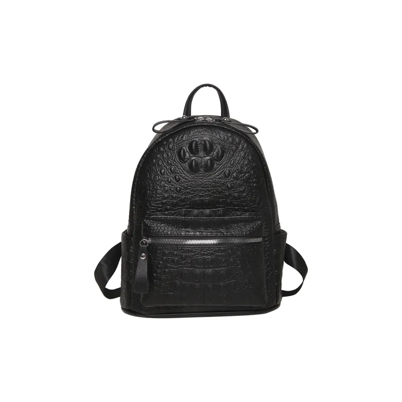 Yalu PU Backpack Women's White/Black-5
