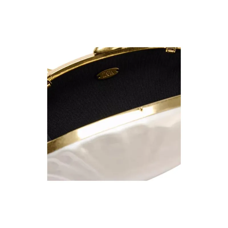 ZARA Acrylic Box Bag Crossbody Bag Shoulder Bag Small Size Women's White-3
