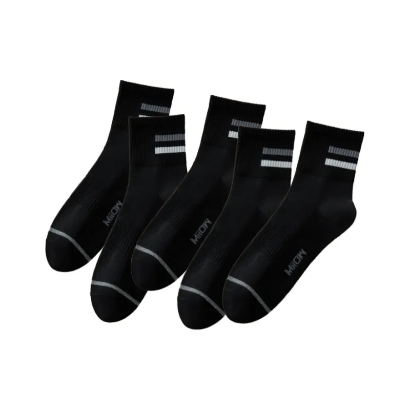 MIIOW Mid Calf Socks Men's 5 Pack-12