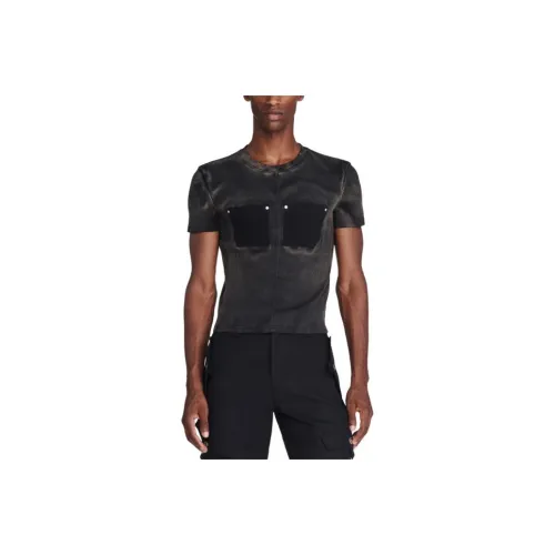 DION LEE SS24 SPRAYED SHRUNKEN RIVET TEE T Shirt Unisex WASHED BLACK/Washed Black