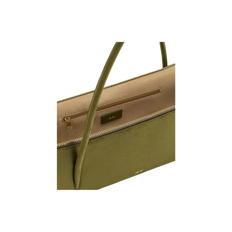 JW PEI Artificial Leather Baguette Bag Shoulder Bag Medium Size Women's Black/Brown/Dark Olive-7