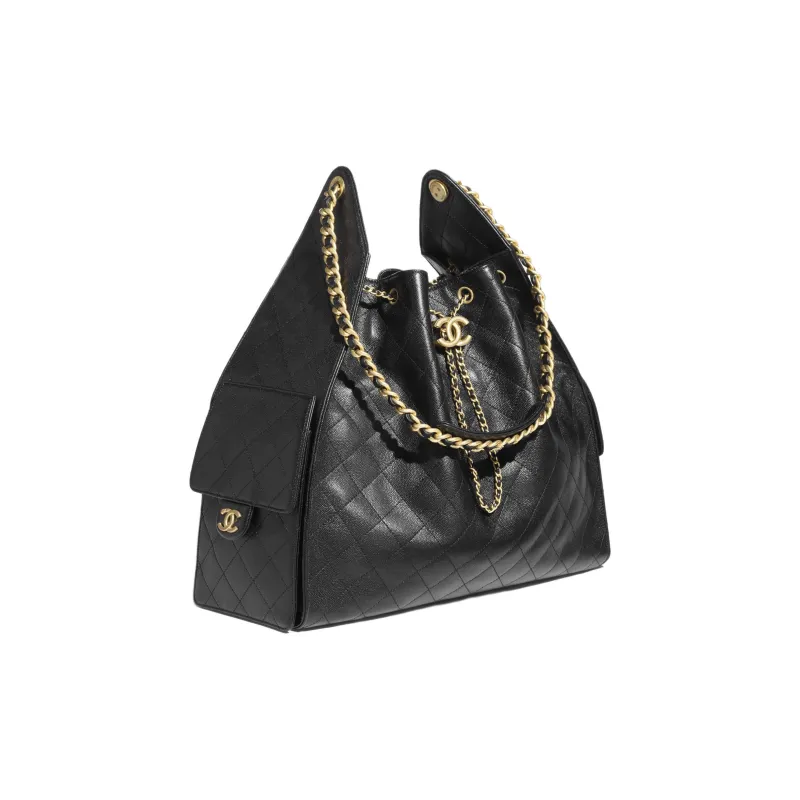 CHANEL 25Bag Calfskin Handbag, Shoulder Bag Tubas Women's Black-1