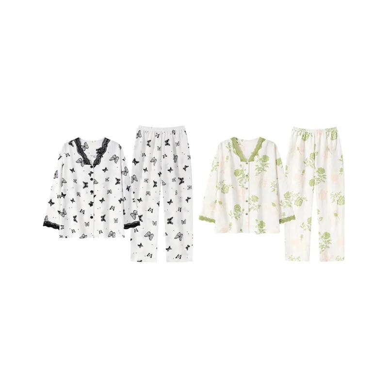 Herbal Primer Pajama Set Women's Combo Set-36