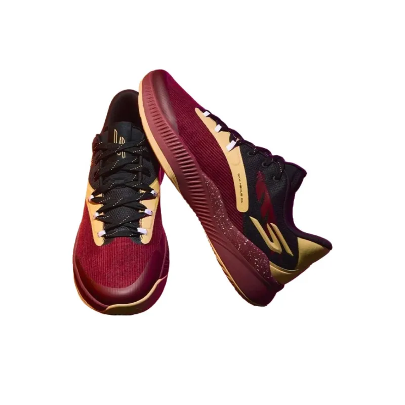 Terance Mann x Skechers SKX NEXUS Anti Slip Wear Resistant Low Top Basketball Shoes Unisex Red Gold-2