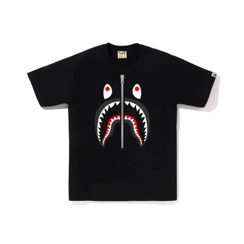 A BATHING APE Milo Shark Face Tee-0