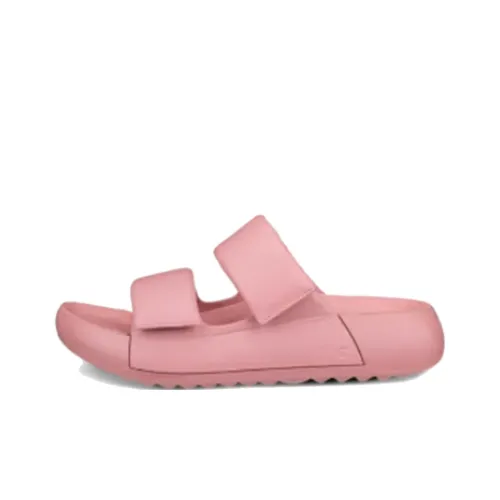 Ecco Comme Collection PU Polyurethane Abrasion Resistant Slide Slippers Women's Rose Red
