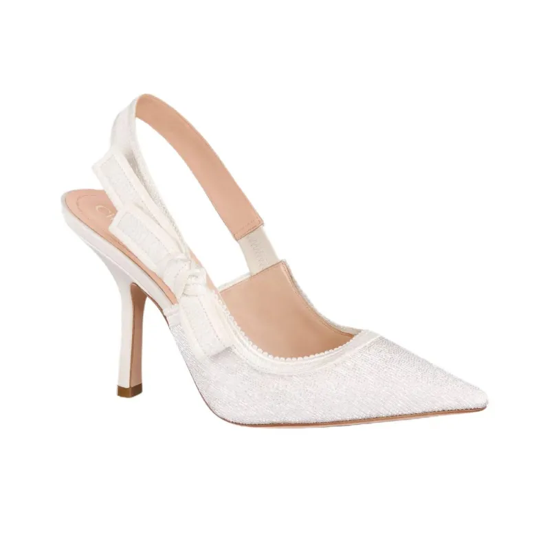 DIOR J'Adior Slim Heel High Heels 10cm Women's White-2