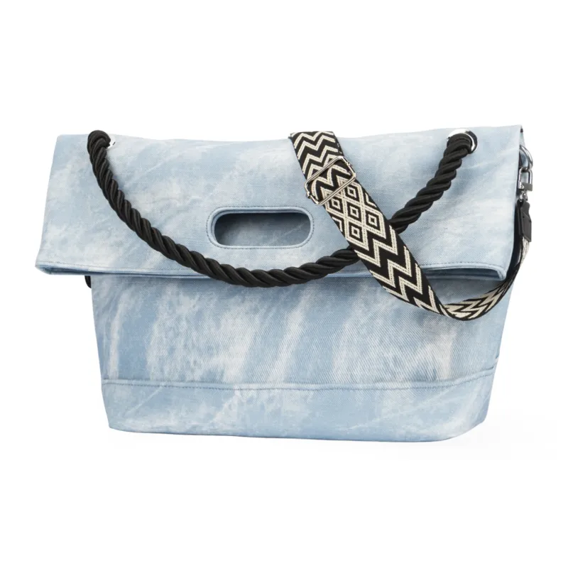 TAKI Soft PU Commute Multi Shoulder Strap Handbag, Tote Bag, Shoulder Bag Regular Unisex Haze Blue-6