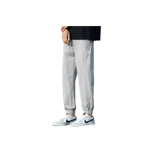 Tonlion Casual Pants Unisex Light Gray