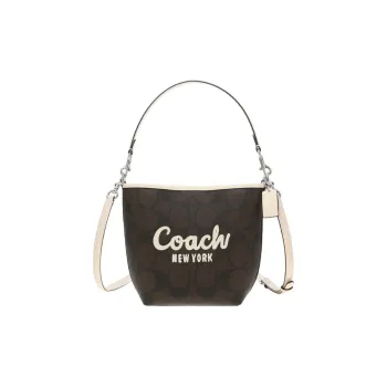 COACH City Leather Bucket Bag Handbag Women's Black