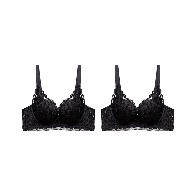 MADALLO Bra Women's 2 Pack Black-0
