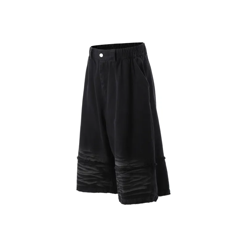 VINMUK Denim Shorts Unisex Black-2