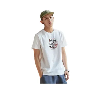 Tonlion T-Shirt Men's Raw White