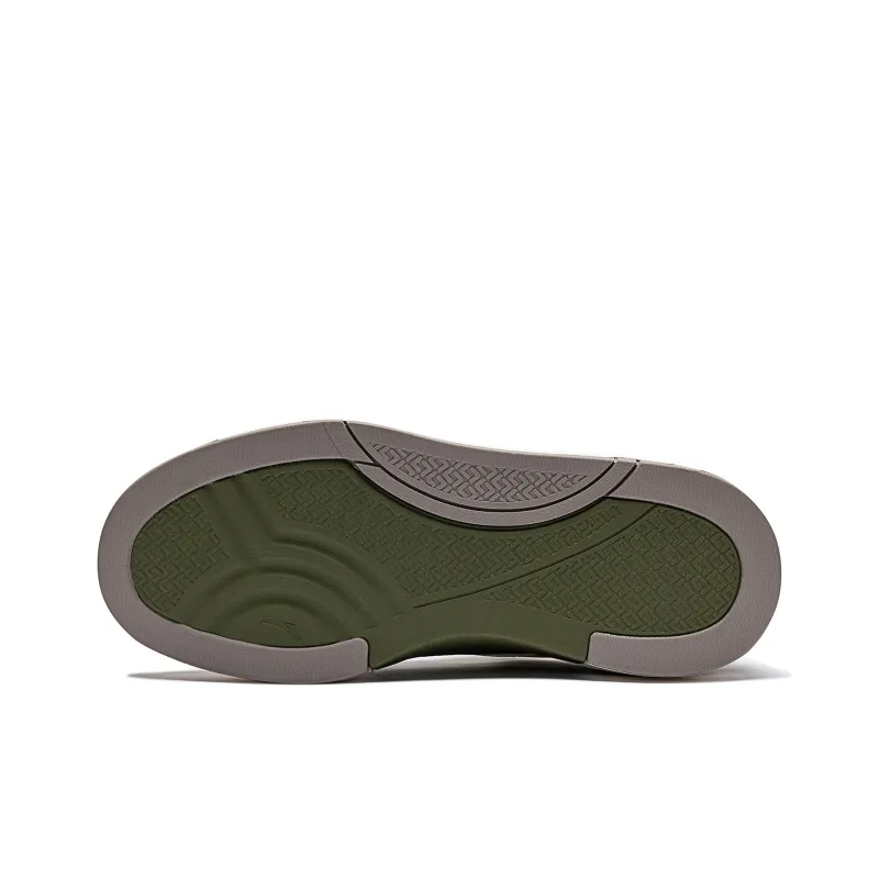 Anta Street Naughty Anti-Slip Wear-Resistant Low-Top Skateboard Shoes Women's White Green-5