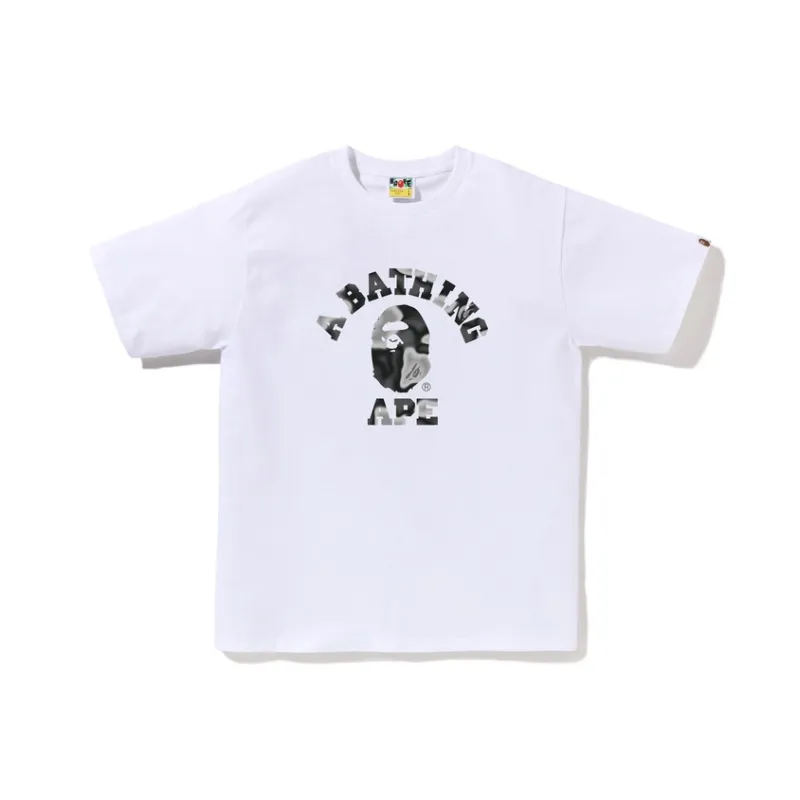 A BATHING APE Liquid Camo College Tee-5