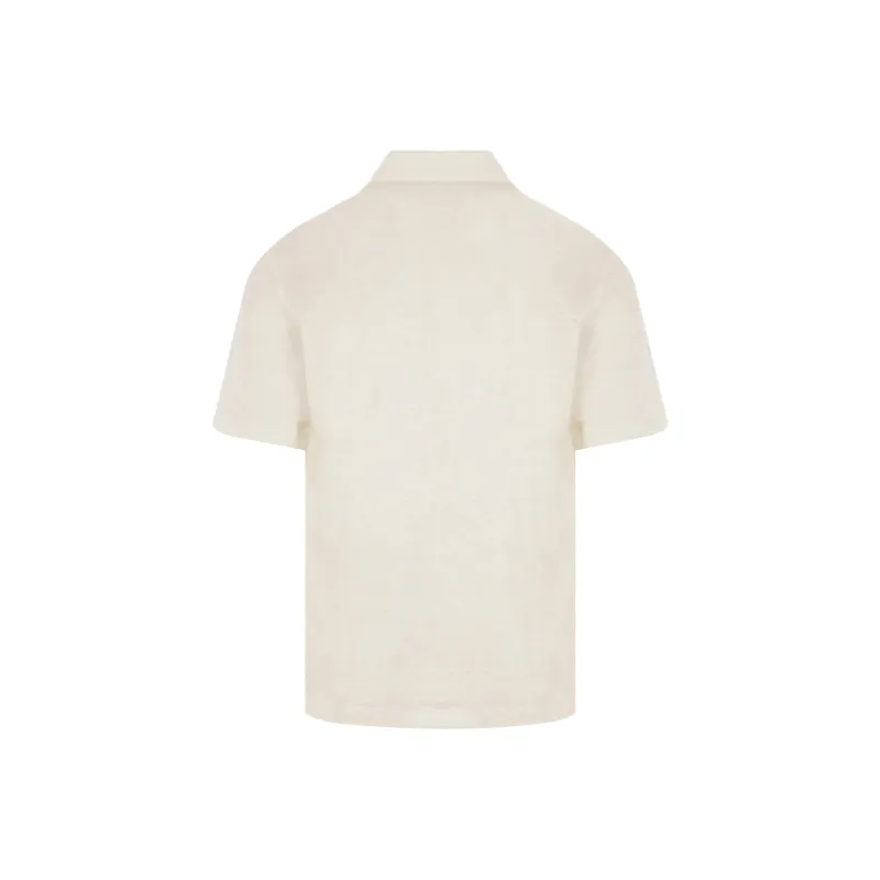 LARDINI Linen Polo Shirt-1