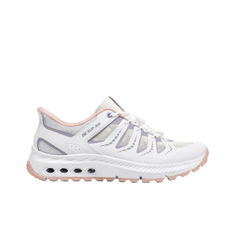 Skechers OUTDOOR Breathable Support Rebound Low Top Casual Shoes Women's White Purple-1