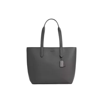 COACH Sullivan Litchi Grain Leather Tote Bag Shopping Bag Handbag Shoulder Bag Large Size Men's Gray