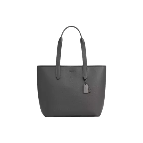 COACH Sullivan Litchi Grain Leather Tote Bag Shopping Bag Handbag Shoulder Bag Large Size Men's Gray