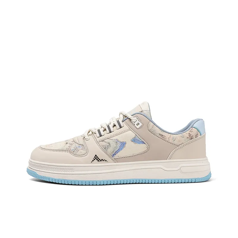 ATONGMU Skateboard Shoes Men Low Top Sky Blue/Beige-0