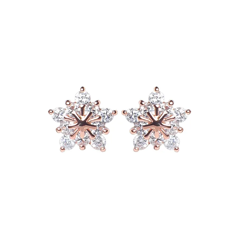 QIANFANGDAHUANGYE Zircon Stud Earrings Women's-0