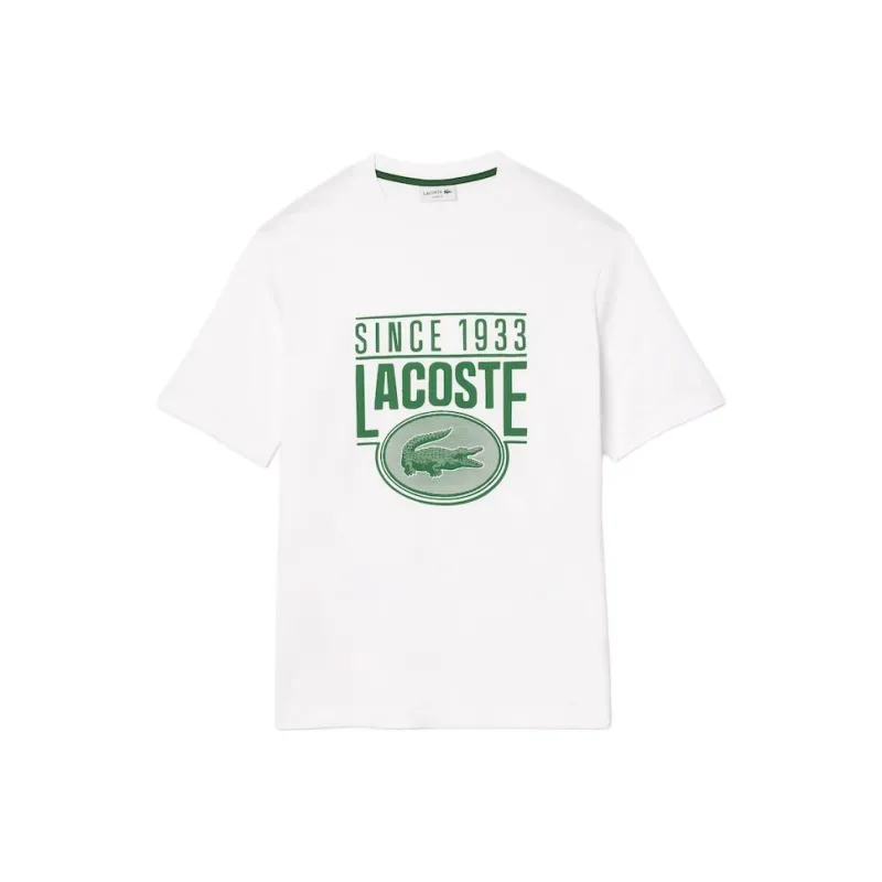 LACOSTE Logo print Organic Cotton T shirt-0