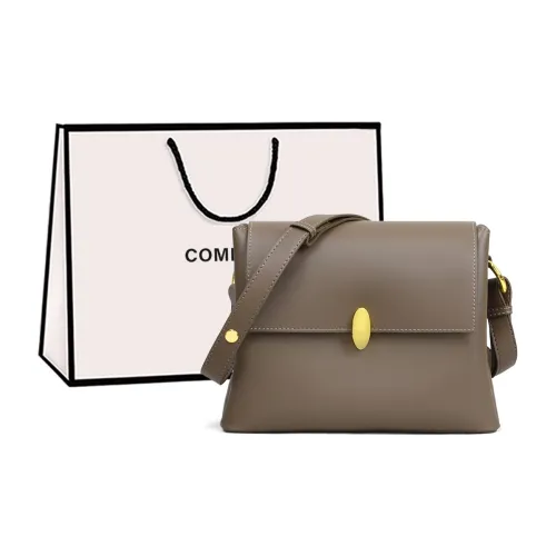 COMELY Cow Leather Shoulder Bag Crossbody Bag Regular Women's Dark Tea Brown