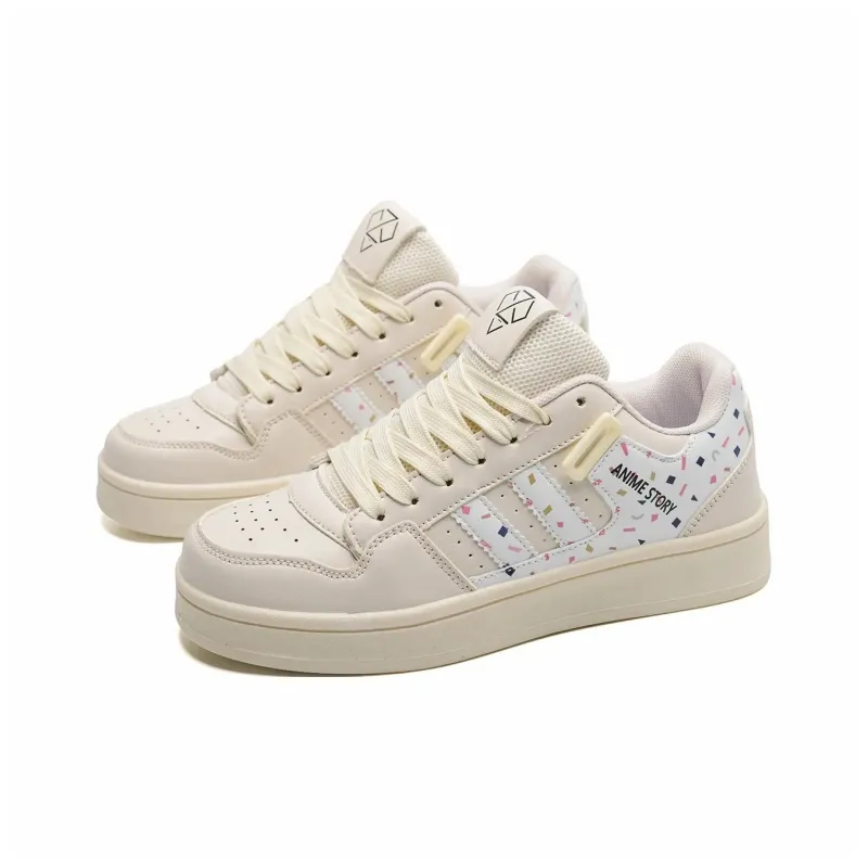 Circle Small Coverage Lightweight Breathable Height Increasing Low Top Skateboard Shoes Unisex-47