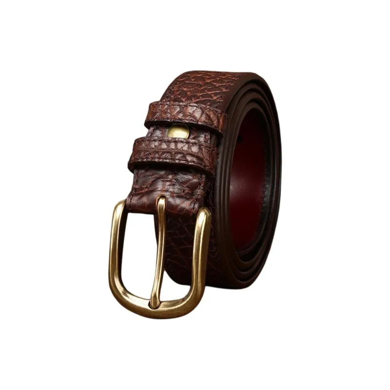 JEANSWEST Cow Leather Belts Men's 3.8CM-2