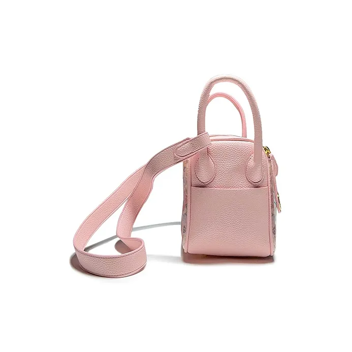 ESNSY Silk Blend Fabric Shoulder Bag Regular Women's Pink-4