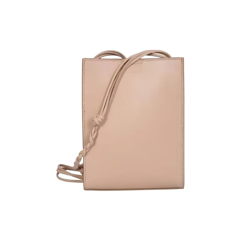 JIL SANDER Calfskin Messenger Bag Shoulder Bag Crossbody Bag Small Size Men's Beige-1