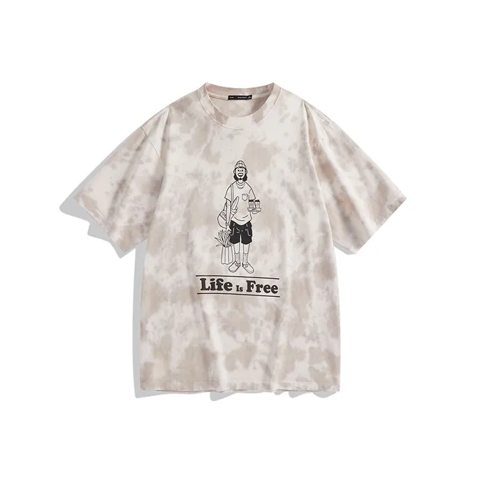 Zola X PEACEBIRD MEN T Shirts Men Khaki Batch 1 Loose Fit-0