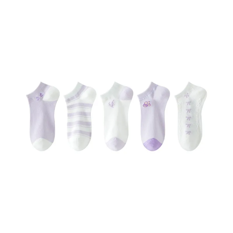 MIIOW Ankle Socks Women's 5 Pack-0