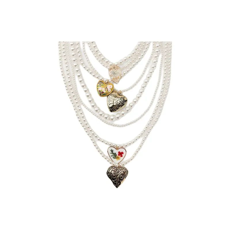 ZARA Resin Necklaces Women's White-0