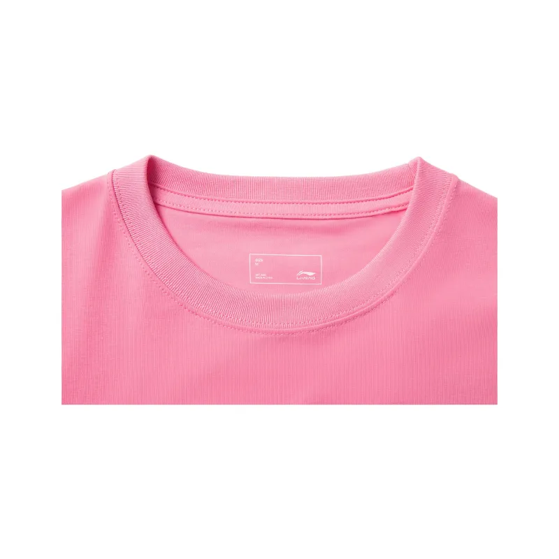 LiNing Sports Life Collection T Shirt Women's Morning Light Pink-2