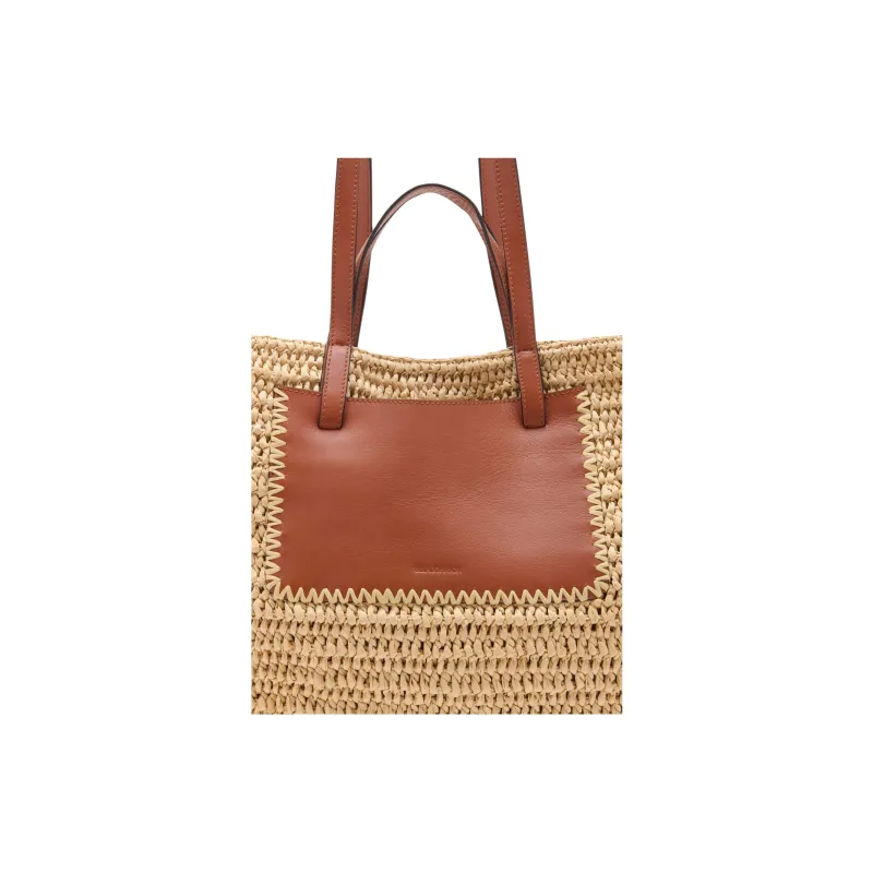 Ulla Johnson Raffia Tote Bag, Shopping Bag, Shoulder Bag, Handbag Tubas Women's Beige-4