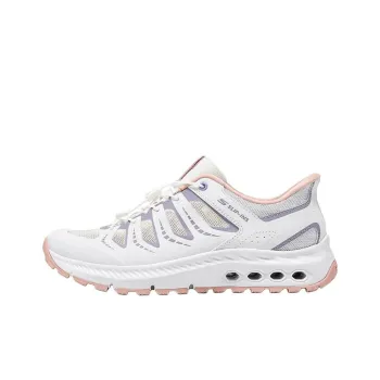 Skechers OUTDOOR Breathable Support Rebound Low Top Casual Shoes Women's White Purple