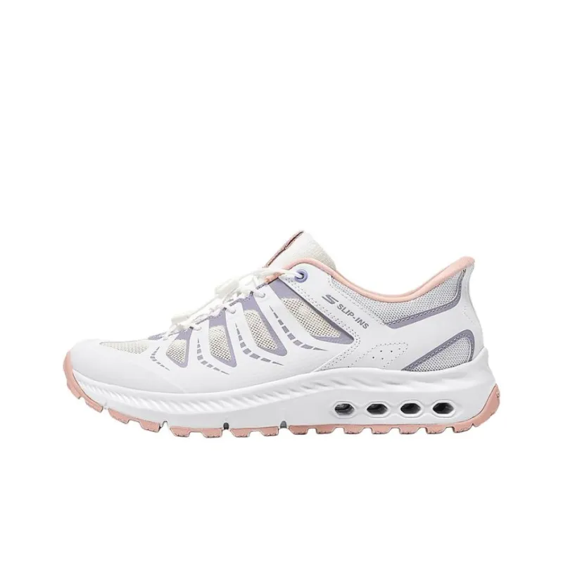 Skechers OUTDOOR Breathable Support Rebound Low Top Casual Shoes Women's White Purple-0