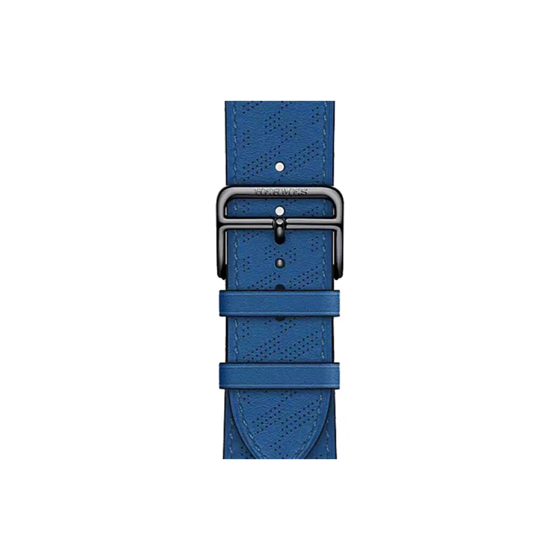 HERMES Calfskin Watch Refurbishing 45mm Unisex French Blue H0008681Y71-3