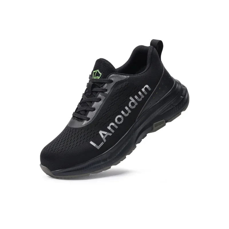 Blue Gull Shield Coverage Impact Resistant Lightweight Low Top Outdoor Shoes Men's Black-2
