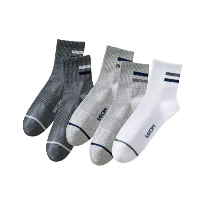 MIIOW Mid Calf Socks Men's 5 Pack-18