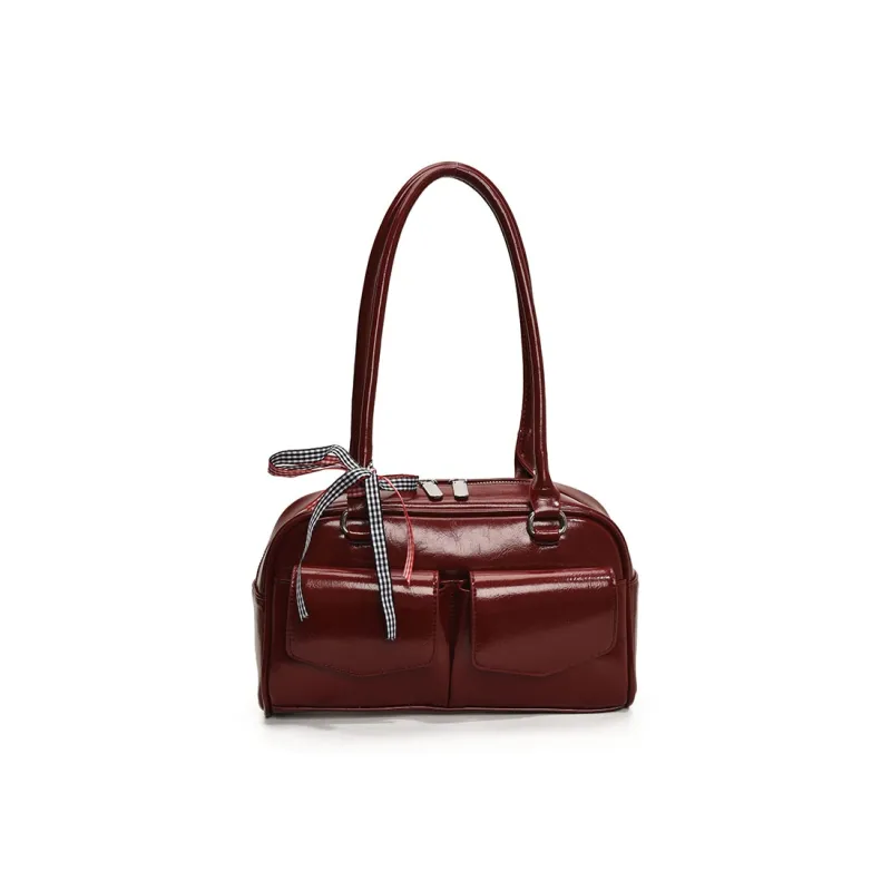 MingLu PU Bowling Bag, Shoulder Bag Women's Multicolor-28