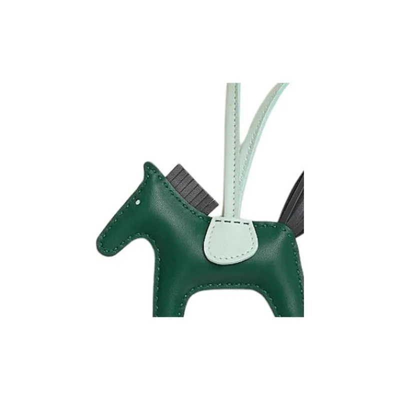 HERMES Rodeo Milo Lambskin Bag Accessories Small Size Women's Medium Green & Gray Blue & Mint Green-1