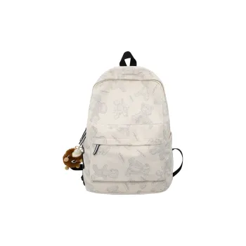 Yalu Nylon Backpack Unisex White/Black